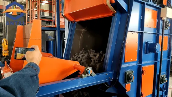 Trommelstrahlanlage zum Strahlen von kleinen Metallteilen, Gussteilen, Schmiedeteilen, Pressteilen, Wärme