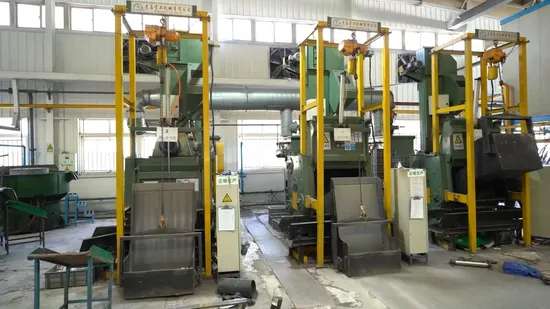 Automatische Trommelband-Strahlanlage zum Reinigen von Kleinmetallen
