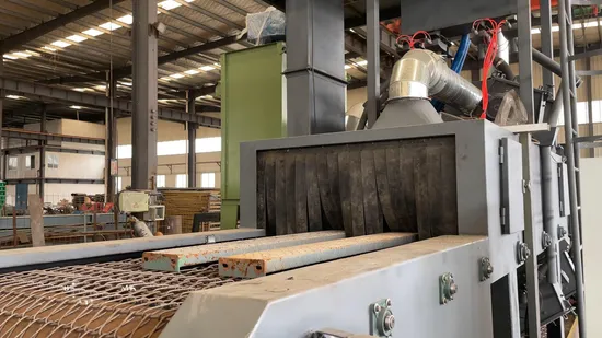 Strahlanlage mit Metallgitter-Förderband, geeignet für Eisenguss, Aluminiumlegierungsguss und kleine Keramikteile usw.