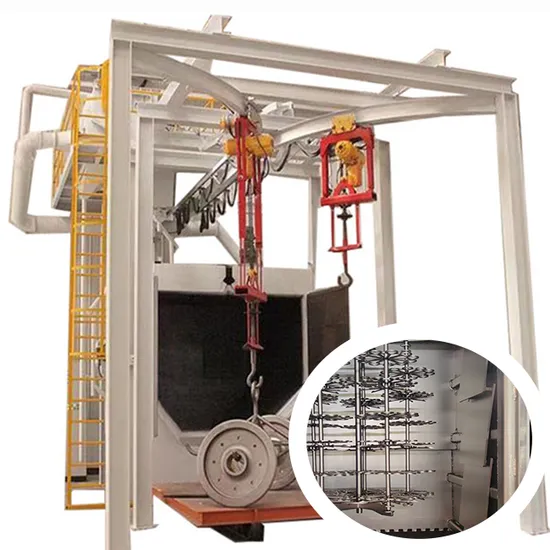 Doppelhaken-Strahlanlage/Industrielle Sandstrahlanlage mit Aufhängung/Strahlanlage für Gießereien