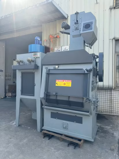 Reinigungsgerät für Metallteile, Trommel-Förderband, kleine Strahlanlage